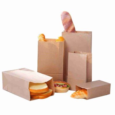 quality 6 LB 5 LB Paper Snack Bags Grocery Brown Paper Bags Square Bottom factory